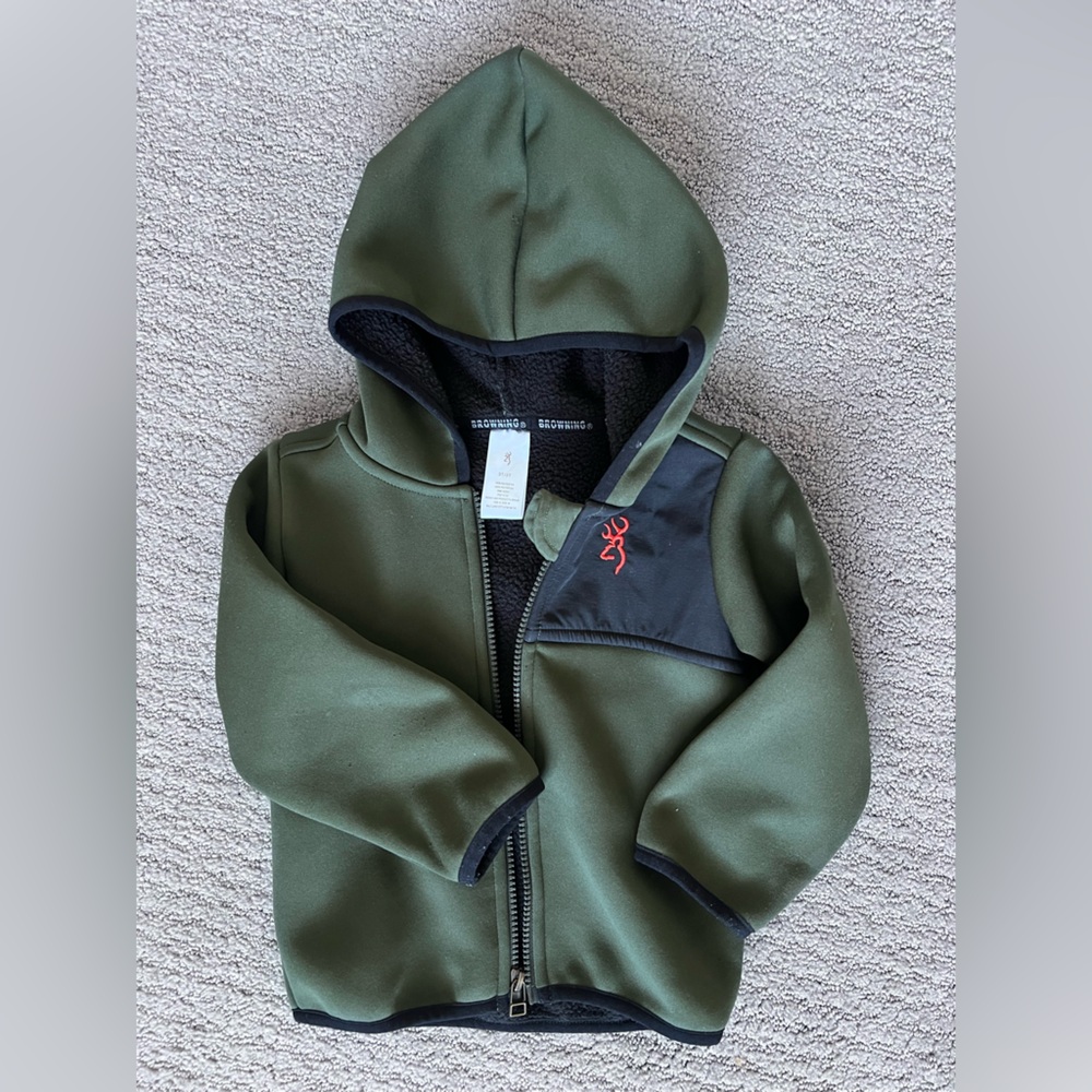 Browning Olive and Black Hooded Jacket 3T